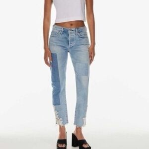 Citizens Of Humanity Rare Patchwork Emerson Cropped Jeans